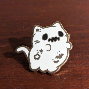 Ghost Kitty Enamel Pin